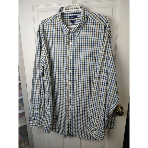 Croft & Barrow Men's XXL Shirt Collared Button Front Plaid Long Sleeve... - Picture 2 of 9